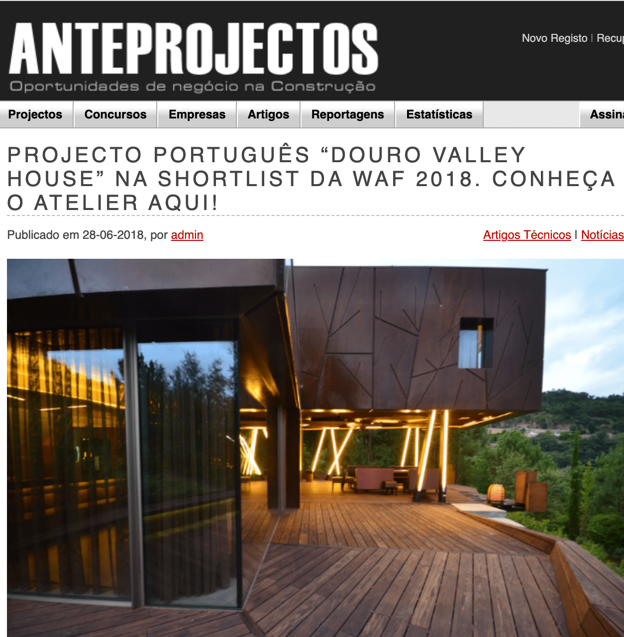 Anteprojetos – Shortlist WAF