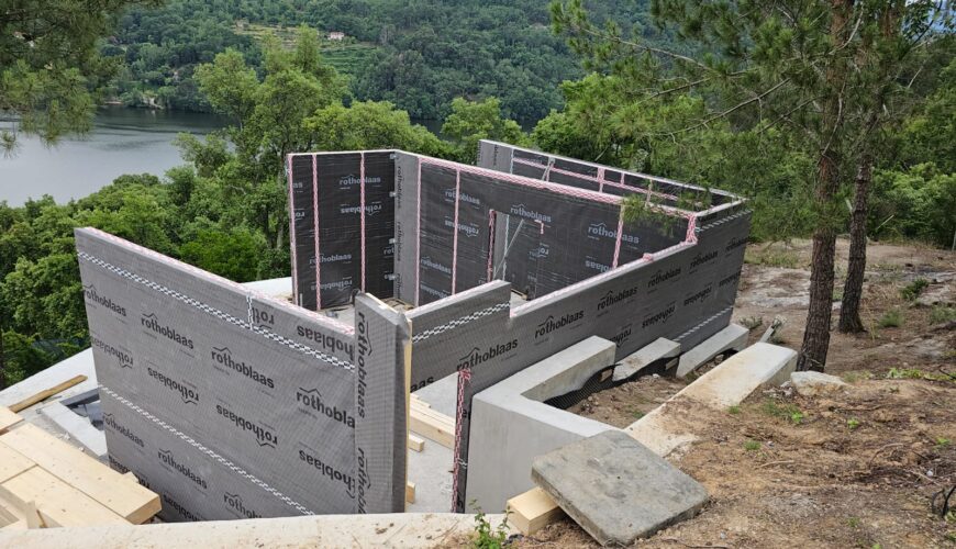 construção wood house em desenvolvimento