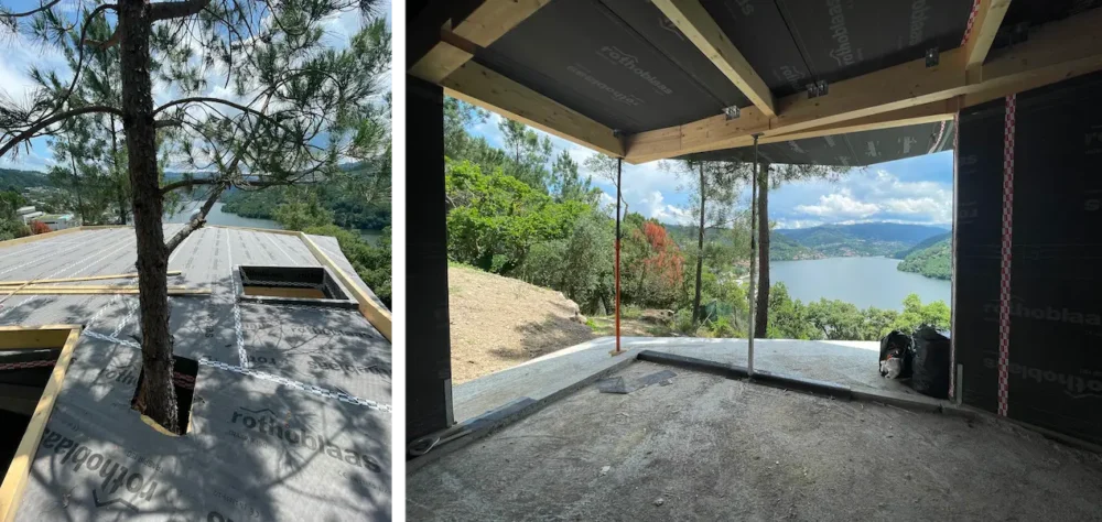 estrutura clt modulos de construção douro wood house