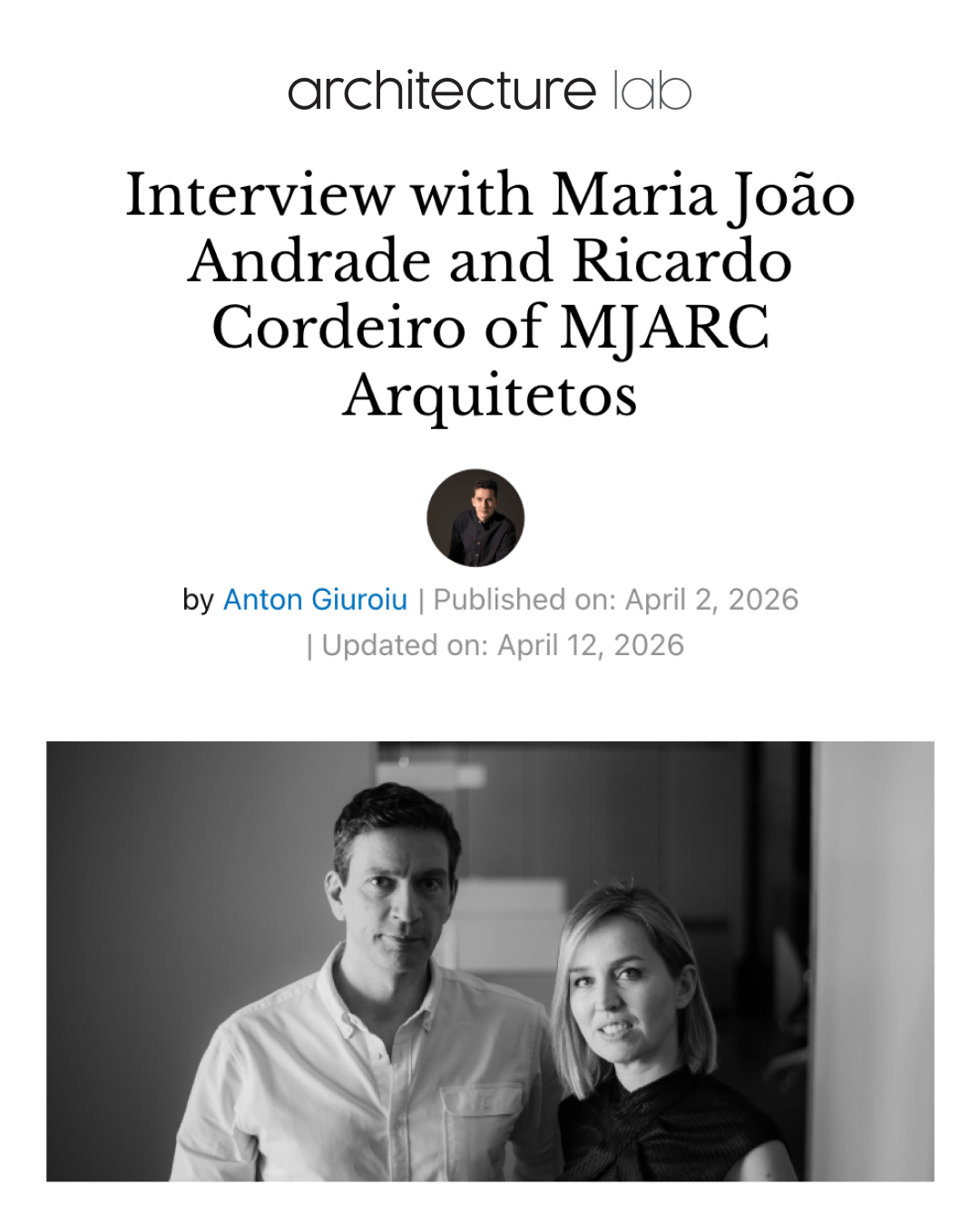 Entrevista MJARC Arquitetos X Architecture Lab