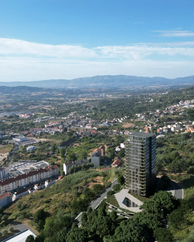 Proposta de reabilitação da torre de santo antónio pela MJARC Arquitetos, com designação de Torre Green View