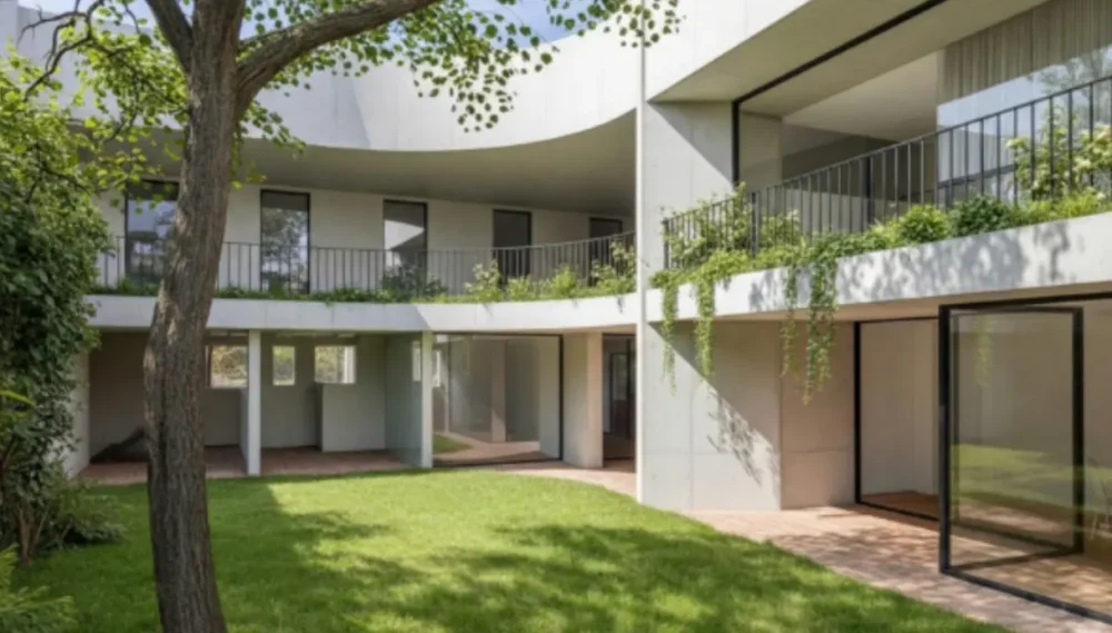 new mjarc arquitetos project with an interior courtyard garden